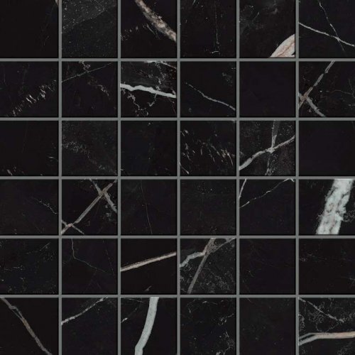 Empire Calacatta Black Mosaic Лаппатированная