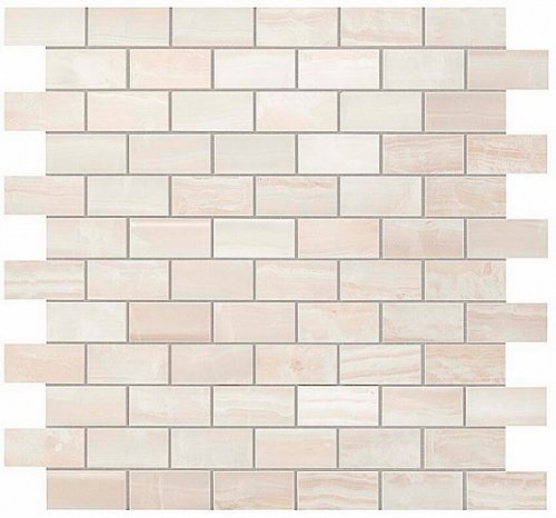 Supernova Onyx Pure White Brick Mosaic 30,5х30,5