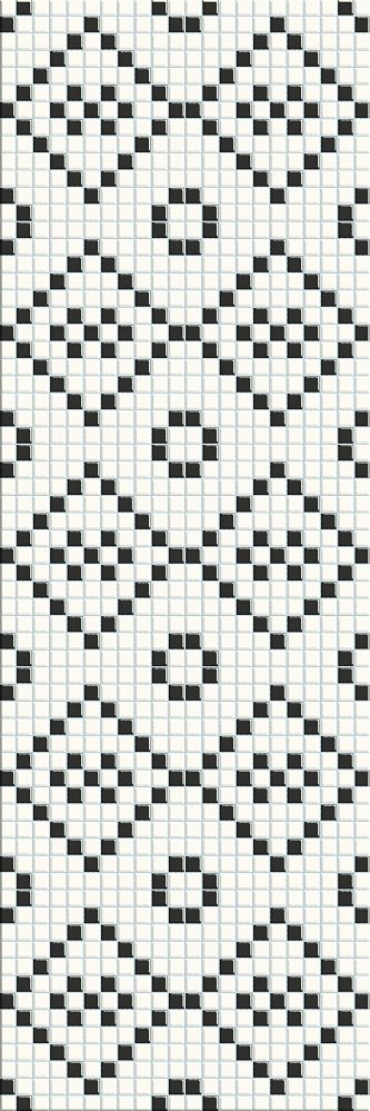 Meissen Pret a Porter Black&White Mosaic 25х75 / Основное большое изображение
