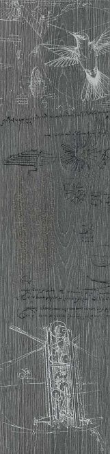 Kerama Marazzi Декор Абете Серый Тёмный Обрезной DD701000R\D 20х80 / Основное большое изображение