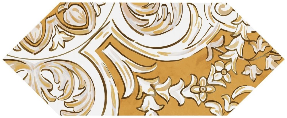 Kerama Marazzi Декор Алмаш 3 Желтый Глянцевый 14х34 / Основное большое изображение