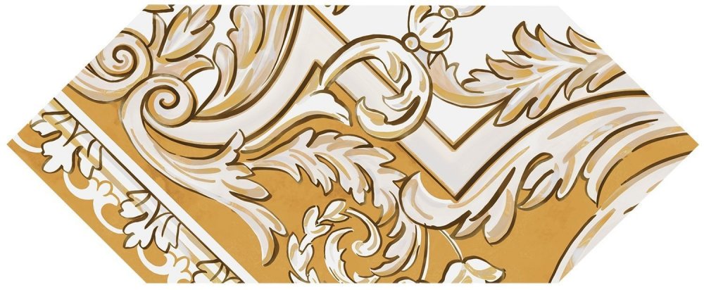 Kerama Marazzi Декор Алмаш 4 Желтый Глянцевый 14х34 / Основное большое изображение