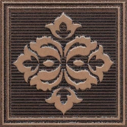 Kerama Marazzi Вставка Версаль Коричневый Обрезной 9мм  7×7 / Основное большое изображение