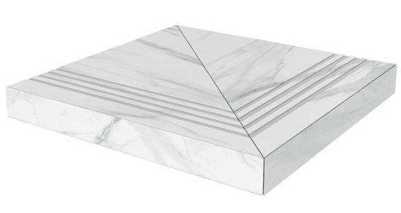 Kerama Marazzi Ступень Угловая Клееная Монте Тиберио Лаппатированный 9мм  33×33 / Основное большое изображение