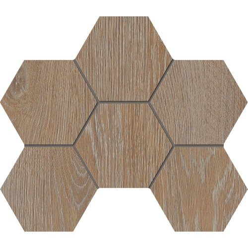 Мозаика  Kraft Wood KW01 Hexagon 25x28,5 структур.