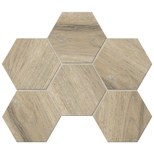 Мозаика  Daintree DA02 Hexagon 25x28,5  Неполированная (10 мм)