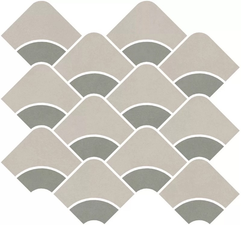 Kerama Marazzi KMD2HID006BR Таделакт наборный бежевый светлый, зелёный матовый обрезной 30x28x0,9 декор / Основное большое изображение