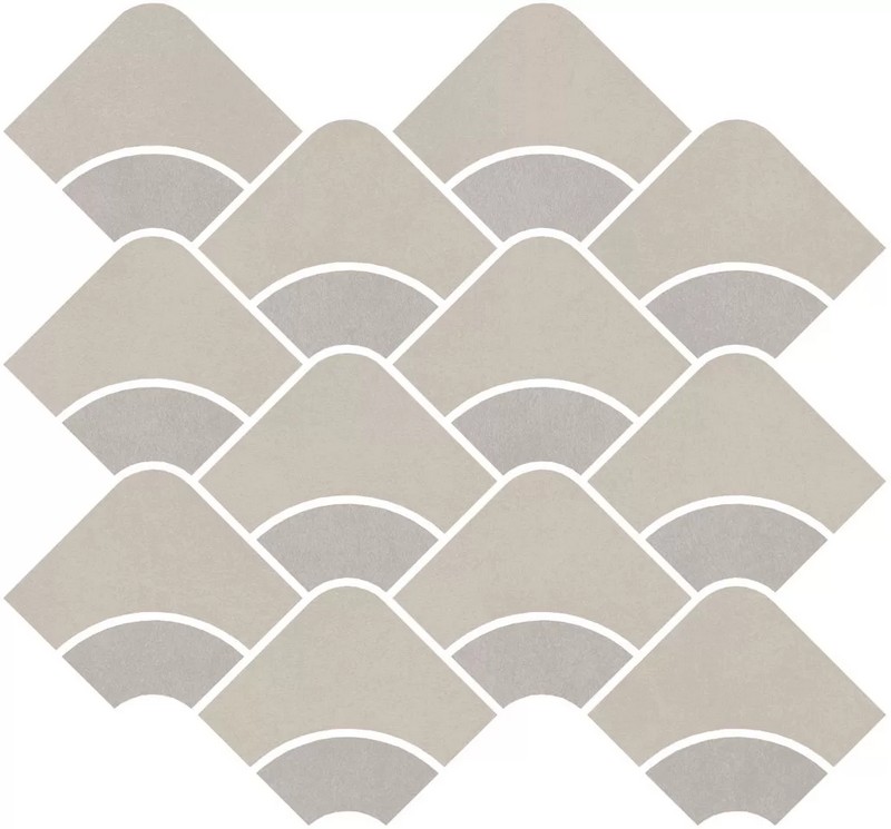 Kerama Marazzi KMD2HID007BR Таделакт наборный бежевый светлый, серый матовый обрезной 30x28x0,9 декор / Основное большое изображение