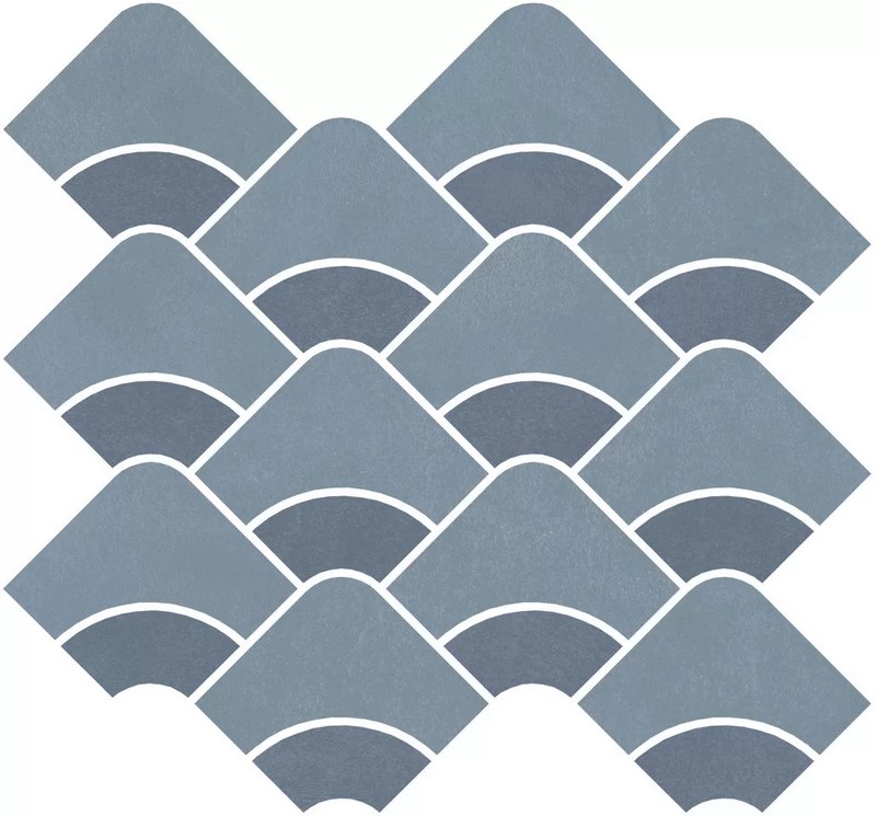 Kerama Marazzi KMD2HID011BR Таделакт наборный синий светлый, синий матовый обрезной 30x28x0,9 декор / Основное большое изображение
