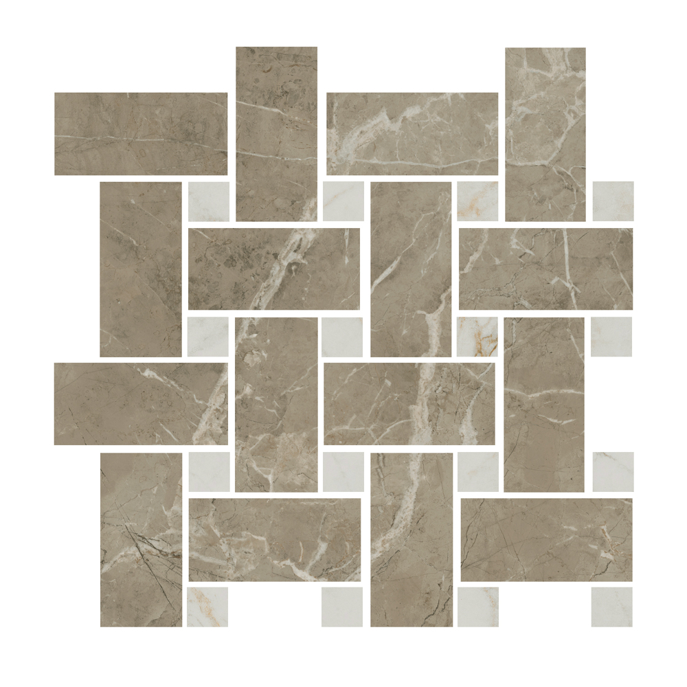 Kerama Marazzi Мозаика Серенада Декор мозаичный бежевый темный лаппатированный / Основное большое изображение