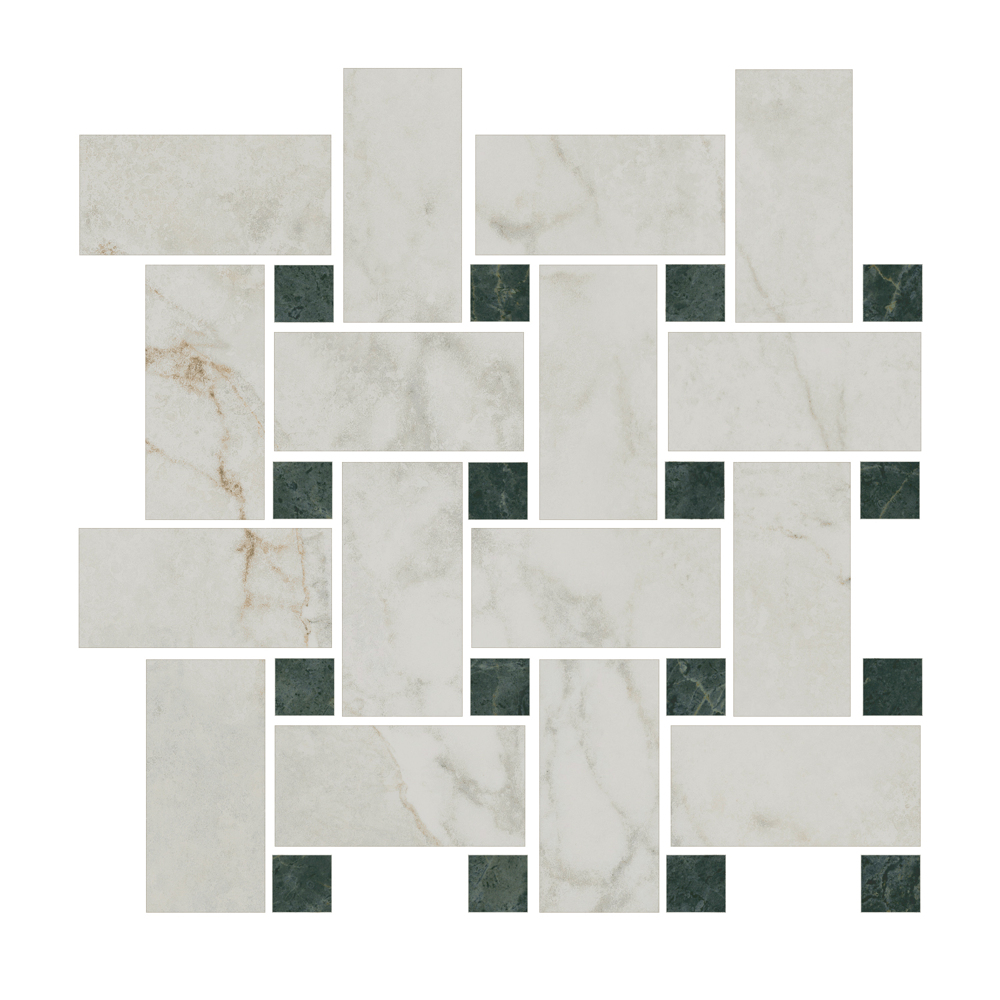 Kerama Marazzi Мозаика Серенада Декор мозаичный белый лаппатированный / Основное большое изображение