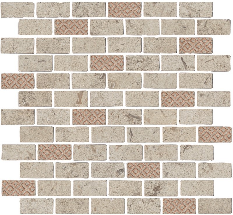 Kerama Marazzi MBD015 Про Лаймстоун Антика 3 мозаичный бежевый матовый 32х30х0,9 декор (гранит) / Основное большое изображение