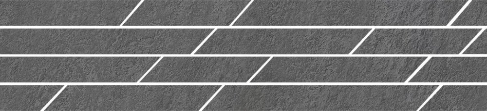 Kerama Marazzi Бордюр Гренель серый темный мозаичный 9,8x46,8 / Основное большое изображение