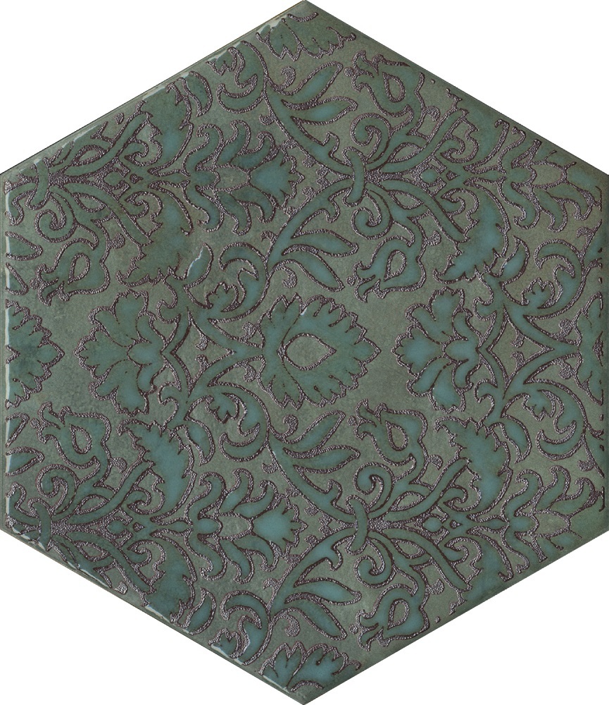 Kerama Marazzi Декор Гроссето зеленый 20x23,1 / Основное большое изображение