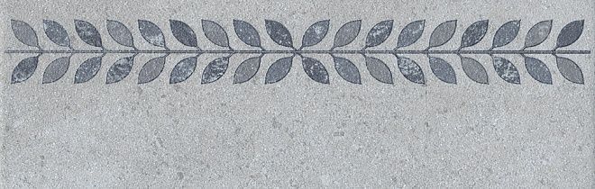 Kerama Marazzi Подступенник Аллея Подступенок серый декорированный 9,6x30 / Основное большое изображение