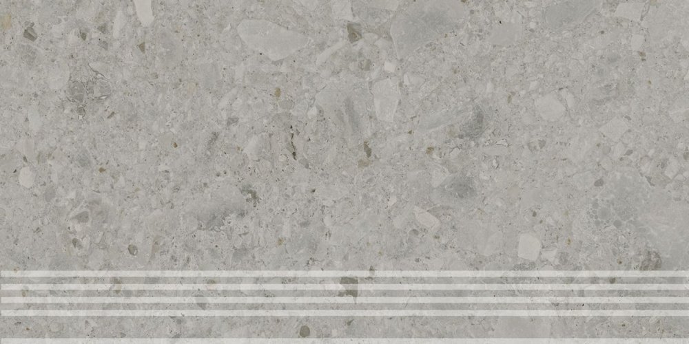 Kerama Marazzi Ступень Чеппо ди Гре серый матовый обрезной 30x60 / Основное большое изображение