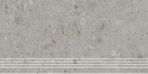 Ступень Чеппо ди Гре серый матовый обрезной 30x60