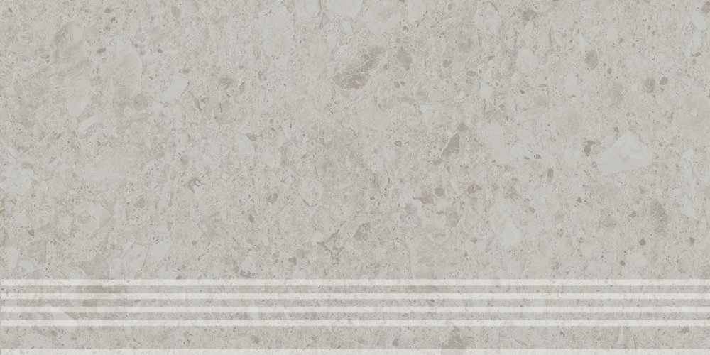 Kerama Marazzi Ступень Чеппо ди Гре серый светлый матовый обрезной 30x60 / Основное большое изображение