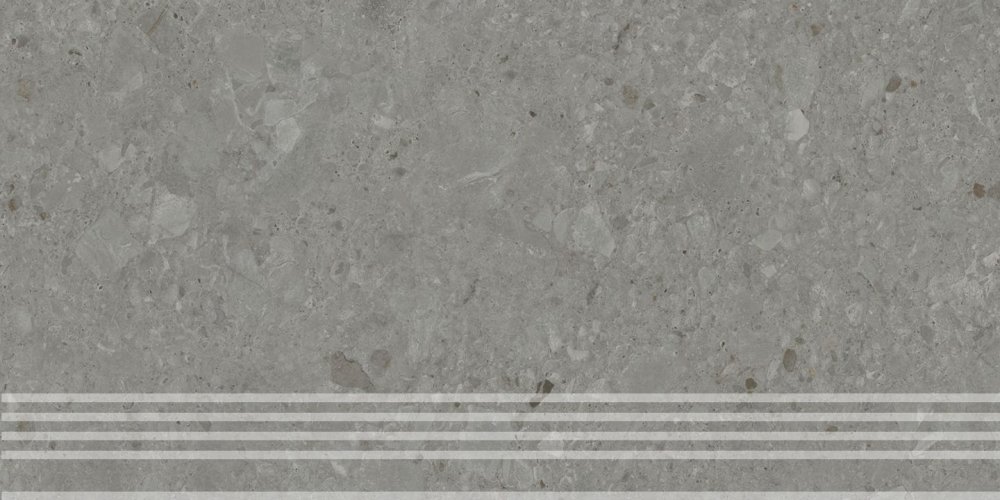 Kerama Marazzi Ступень Чеппо ди Гре серый темный матовый обрезной 30x60 / Основное большое изображение