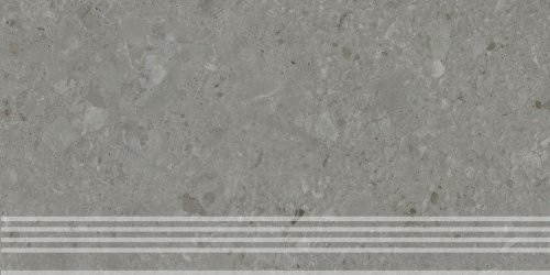 Ступень Чеппо ди Гре серый темный матовый обрезной 30x60