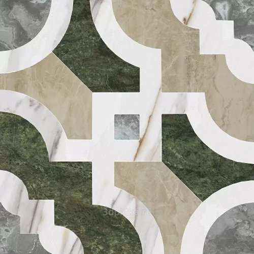 Декор Риальто Нобиле наборный лаппатированный 30x30x0,9